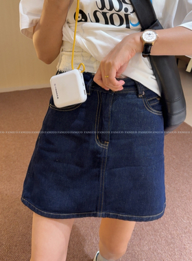 衣柜里缺一条！经典时髦vin*ge复古丹宁牛仔裙半身裙女A字裙