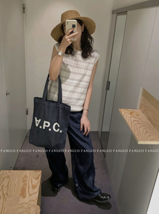 万物皆搭!ins博主都在背!极简经典apc牛仔帆布包购物袋 2024新