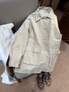 就爱这个文艺腔调!三防机理感面料工装风衣外套女