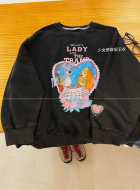 泰国潮牌小水同款！chao爱！流浪汉狗狗重工水洗刺绣卫衣女