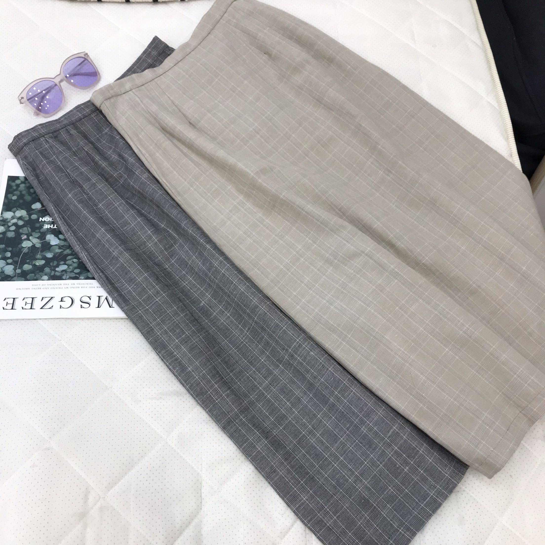 the mind。复古文艺 亚麻料。格纹半身裙 后开叉  88835在类目 女装/女士精品, 半身裙中 - 来自Buy2taobao.com提供专业的淘宝代购服务