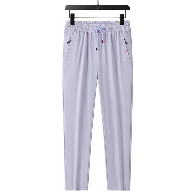 雷诺斯纯色夏季情侣长裤高弹速干冰爽冰丝运动27S8819P