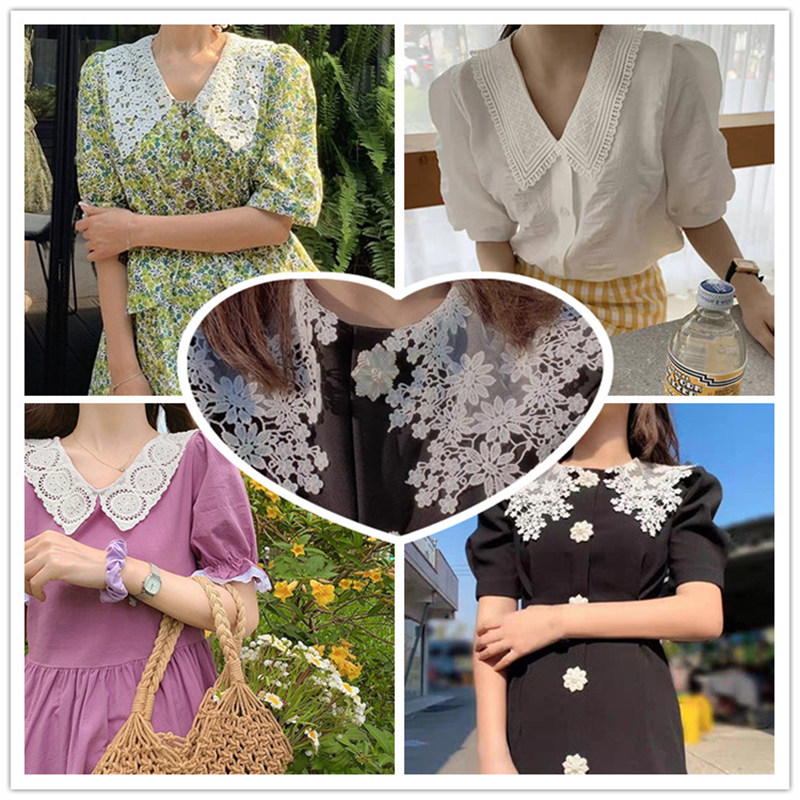 LACE COLLAR NECKLINE LACE FALSE COLLAR DOLL COLLAR COLLAR DECORATION DIY CLOTHING HANDMADE ACCESSORIES WHITE KOREAN VERSION SWEET