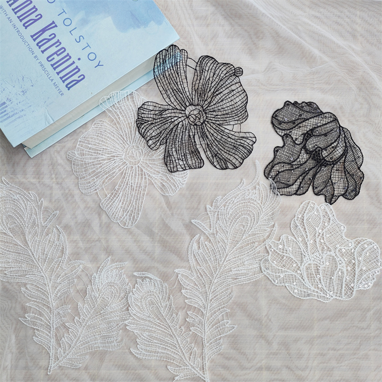 新款蕾丝刺绣花边鱼丝线花片