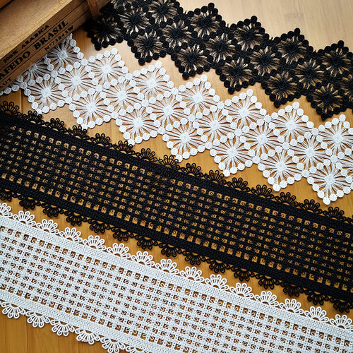 DIY方块菱形星星盖头蕾丝花边