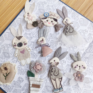 日韩卡通动漫布贴diy服装 新款 手工辅料娃娃衣配饰胸针补丁手作