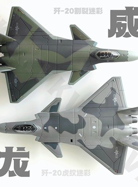中航1：100歼20战斗机模型j20合金仿真飞机摆件军事成品航模礼物