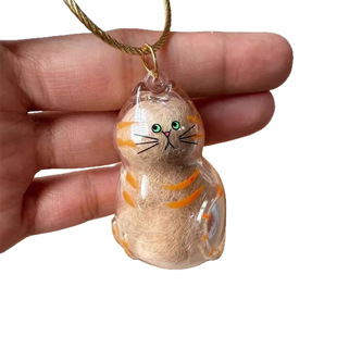 透明小狗毛发收纳盒钥匙扣猫毛收集存放胶囊宠物纪念品礼品挂件