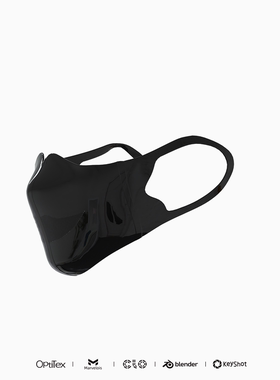 黑色桃AD008定制乳胶微孔嘴口罩3D立体剪裁多色可选