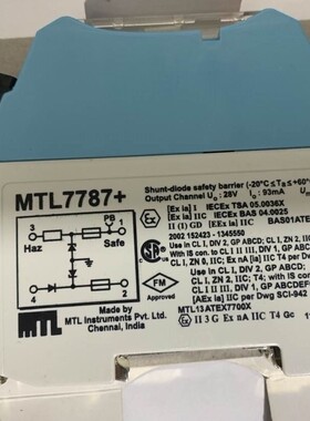 伊顿MTL安全栅MTL7787+/-英国MTL7787齐纳栅原装全新保证正品含税