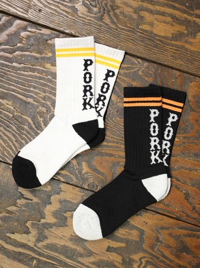 日本porkchop毛巾底长袜透气纯棉机车滑板摇滚街头日系美潮