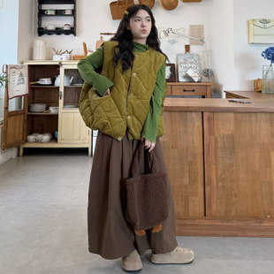 大码女装2025冬季胖mm韩版磨毛打底+灯芯绒夹棉马甲+裤子显瘦套装