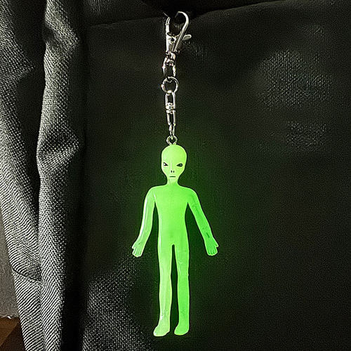 夜光外星人罗兹威尔ET钥匙扣挂件
