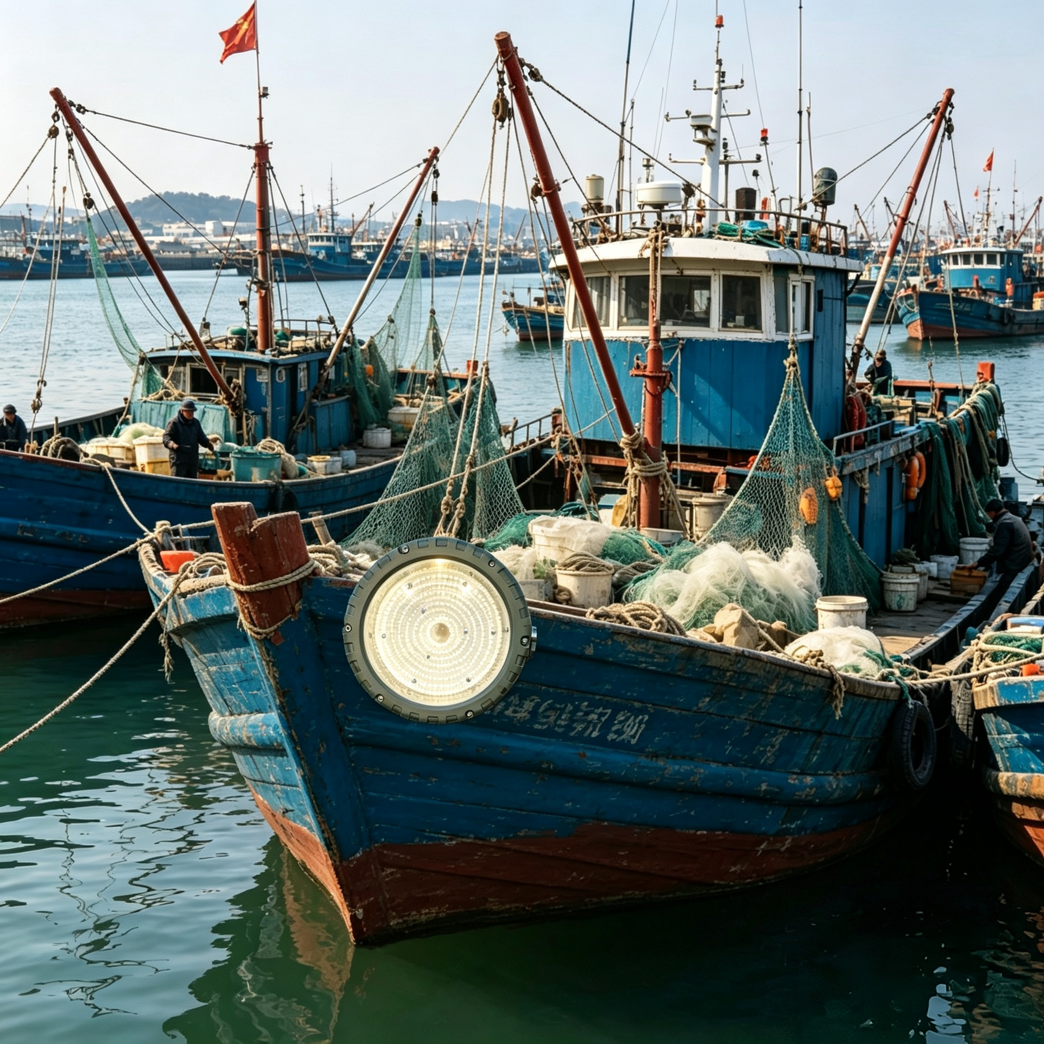 led12V24v集鱼灯船用聚鱼捕鱼灯诱鱼灯海钓户外照鱼鱿鱼灯青光