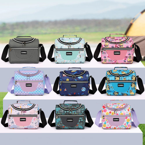 San Neng NewMulti-Color Lunch Bag, Handheld Children's Bento