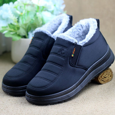 老北京布鞋平底防滑防水保暖棉靴