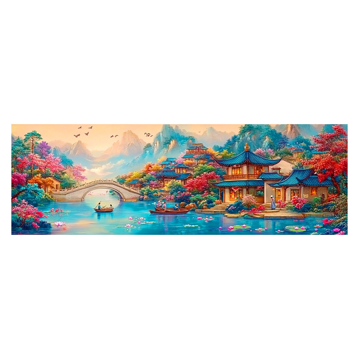 十字绣醉江南新中式风景装饰书房手工绣