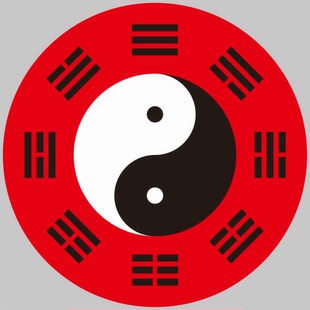 先天八卦图 后天八卦图 太极图 风水应用化解 镇宅 旺财 装饰贴