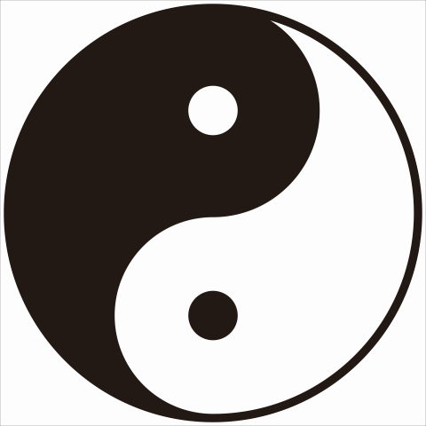 复古款 相生相克此长彼消太极哲理图贴 阴阳太极双鱼图玄关装饰贴