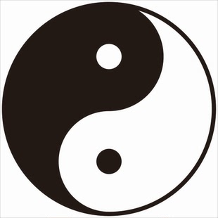复古款 相生相克此长彼消太极哲理图贴 阴阳太极双鱼图玄关装饰贴
