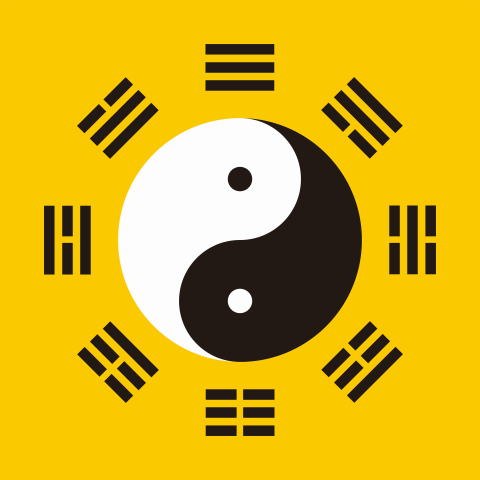 先天太极八卦图 易经伏羲先天八卦 风水应用化解图贴 装饰贴