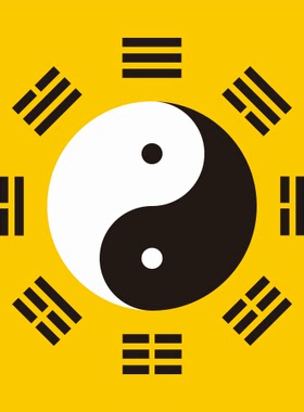易经伏羲先天八卦装饰贴