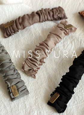 Miss Tura韩国进口绸缎面料褶皱边夹BB夹刘海夹ins发饰一字夹