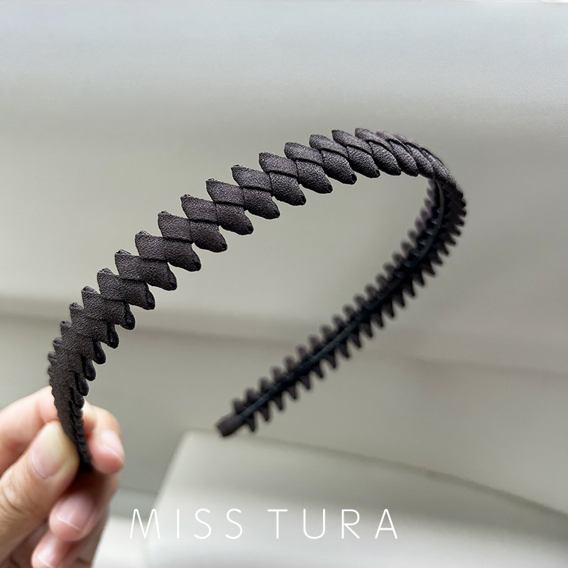 Miss Tura韩国进口咖色可塑形束发头箍百搭发卡