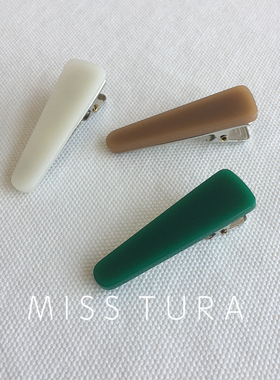 Miss Tura韩国进口 糖果色亚克力可爱边夹 儿童可用侧边发夹