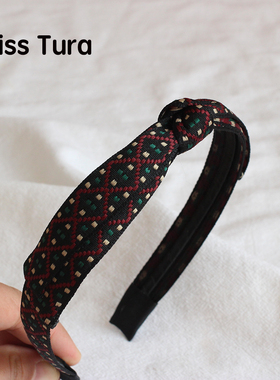 Miss Tura百搭气质低调压发 细发箍女简约韩国布艺窄边外出头箍