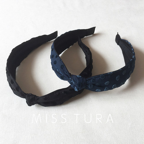 MissTura布艺百搭中间打结发箍