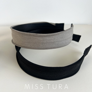 Miss Tura韩国进口优雅简约纯色舒适发箍百搭好用拢发发卡