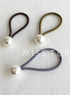 Miss Tura韩国进口简约珍珠球发绳束发头绳