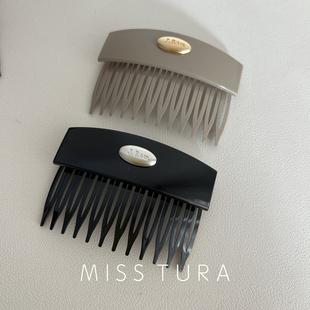 Tura韩国进口插梳发卡刘海夹带齿侧边夹树脂发梳 Miss