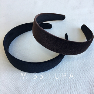 Miss 百搭好用发箍 Tura韩国进口丝绒质感纯色简约宽边束发头箍