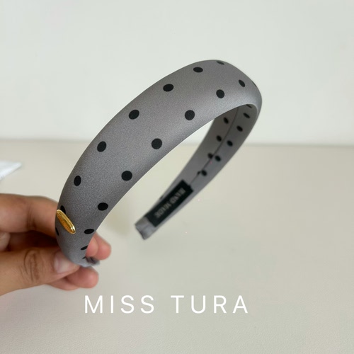 Miss Tura韩国进口波点简约显高颅顶发卡新款金标头箍