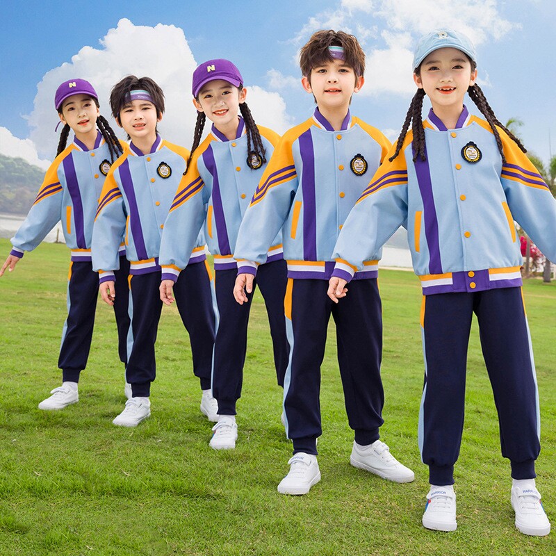 小学生校服春秋款四件套幼儿园园服夏装学院风儿童班服运动服套装