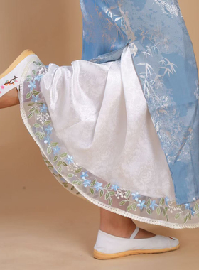 打底裙衬裙旗袍汉服马面裙内搭叠穿织锦缎面料防静电可单穿新中式