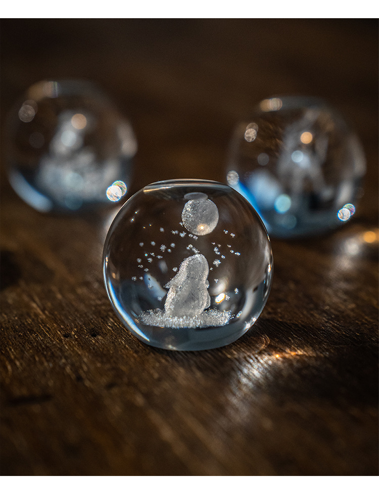 水晶玻璃玉兔盖置茶壶盖碗盖子