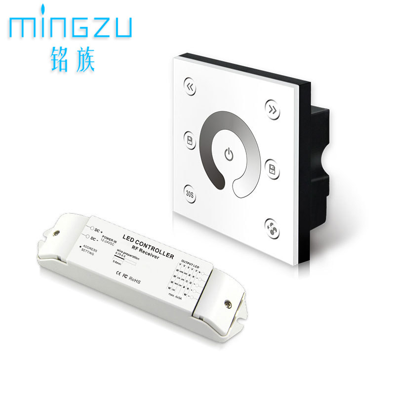 dmx512信号开关面板p1x触摸玻璃面板led灯条洗墙灯亮度调光控制器