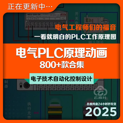 电气PLC原理动画电子电路工程自动化控制工作设计教学演示图技术