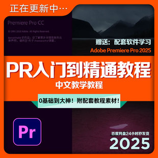PR教程教学中文零基础入门到精通视频剪辑课程+素材premiere pro