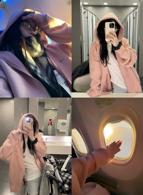 咖喱汤汤TGL【进击韩妹】刺绣连帽卫衣开衫女秋韩系宽松时髦外套