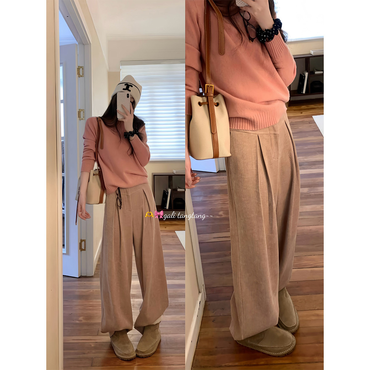 【现货4折】咖喱汤汤TGL【面料个性】复古灯芯绒直筒阔腿裤女裤子,女装/女士精品,休闲裤,淘宝优惠券,粉丝福利购,淘宝优惠卷