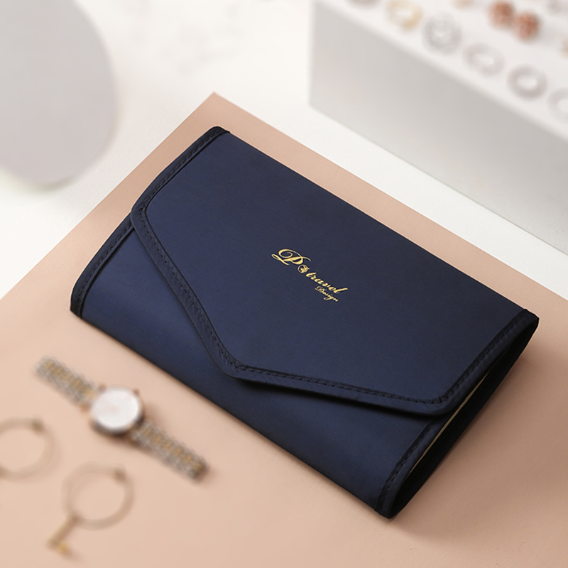 轻奢便携翻页设计丝绒首饰收纳包