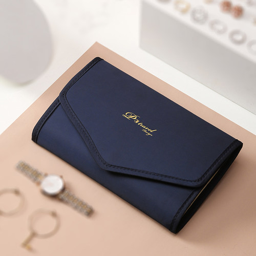 轻奢便携翻页设计丝绒首饰收纳包