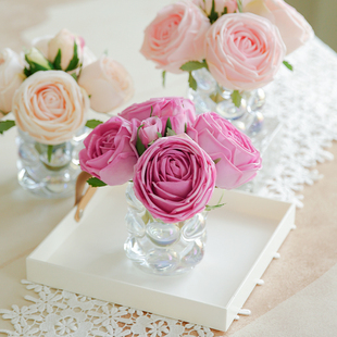 高档手札花束保湿手感玫瑰假花仿真花摆设轻奢高端餐桌卧室装饰花