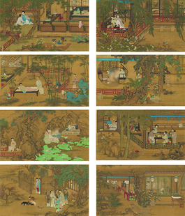 徐玫人物图册国画人物画工笔画重彩画微喷复制画绢布画世界名画