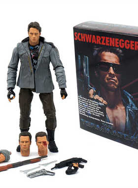 终结者阿诺T800骨架模型T-1000手办老年萨拉康纳摆件施瓦辛格