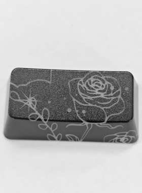 黑色玫瑰/蝴蝶键帽增补图案透光IMD键帽磁轴机械键盘帽无刻通用